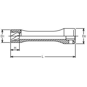 KOKEN - 3128-12 Douille d'extraction longue 3/8 ''pour écrous, boulons et goujons-EAN 4991644046409 PULLERS STUD EXTRACTORS - Product Image 2