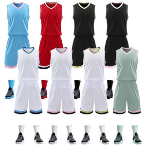 कस्टम डिज़ाइन लुभावनी पॉलिएस्टर वयस्क बास्केटबॉल जर्सी सेट स्पोर्टी सबलिमिनेशन मुद्रित लोगो प्लस आकार वयस्क ग्रीष्मकालीन - Product Image 1