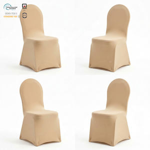 Funda de Licra Blanca Opaca para Silla de Hotel, Cubre Asiento Elástico Ajustado, Presentación - Product Image 1