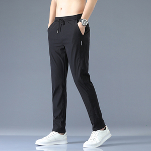 <span class=keywords><strong>Pantalon</strong></span> de <span class=keywords><strong>Jogging</strong></span> Léger <span class=keywords><strong>Kaki</strong></span> Printemps-Été pour Homme, Taille 28-38, Mode Masculine, Coupe Droite Devant Plat, <span class=keywords><strong>Pantalon</strong></span> Décontracté Slim et Fin - Product Image 4