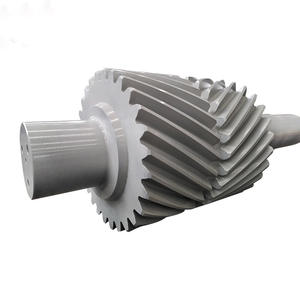 Pièces d'arbre d'engrenage à chevrons fabriquées en usine pour équipements métallurgiques, machines minières et pièces de machines métallurgiques - Product Image 1