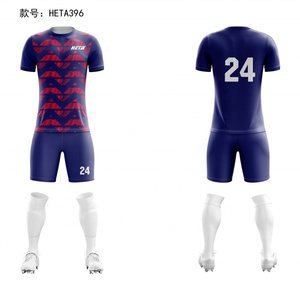 Tenues de football personnalisées, maillots de foot vierges OEM sur mesure, ensembles de maillots de foot respirants pour adultes - Product Image 1