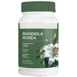 Rhodiola Rosea 500mg 3% Stress Relief & Focus 60 Caps Rhodiola Rosea Extract adult rhodiola supplement Capsule - Product Image 1