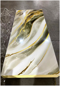 Stijl 3Mm Hoge Glanzende Uv Marmeren Plaat Redelijke Prijs Nieuwe Pvc Pvc Board + Marmer Design + Uv Coating. - Product Image 2