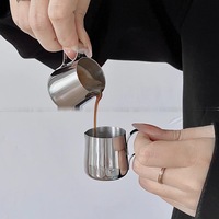 Mini-carafe concentrée vintage en acier inoxydable avec poignée, pour café, sucre, sauce, lait, style minimaliste