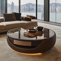 Nouvelle table basse en marbre design pour salon, meubles modernes écologiques sur mesure