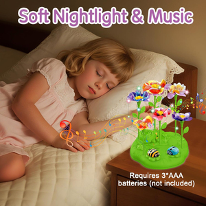 Kit <span class=keywords><strong>d</strong></span>'activités artistiques et créatives DIY pour enfants, jouets éducatifs préscolaires, jouets <span class=keywords><strong>de</strong></span> bouquets <span class=keywords><strong>de</strong></span> fleurs en tissu avec musique et lumière - Product Image 4