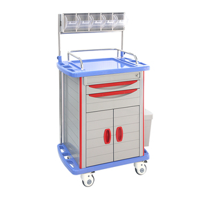 <strong>Hospital</strong> Crash Cart Manufacturer OEM Customizable Emergency <strong>Trolley</strong> With ABS Drawers Power Socket Waste Bins Document Holder - Product Image 3