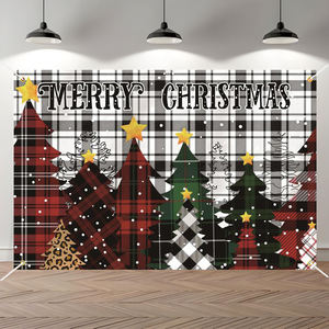 בד פוליאסטר תליית פוסטר פוסטר קיר מגילה חג המולד עיצוב רקע באנר - Product Image 4