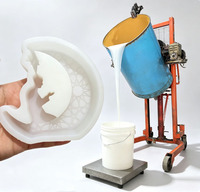 Caoutchouc de silicone liquide utilisé pour la fabrication de moules artisanaux, semi-transparent, réglable en couleur et hautement flexible
