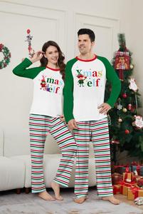 Pijamas Navideños Personalizados para Familias, con Estampado de Rayas de Manga Larga, para Mamá, Hija, Papá e Hijo, Impresión Bajo Demanda - Product Image 2