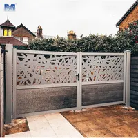 Aluminum Cutting Allomunam Powder Coated Iron Fence Set with Material Laser Cut Main Design Sheep PVC Outdoor Gate