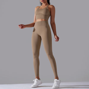 Leggings de Yoga 2 pièces sans couture de haute qualité femmes vêtements actifs vêtements de Fitness et de Yoga soutien-gorge de sport ensembles de Fitness de gymnastique - Product Image 4