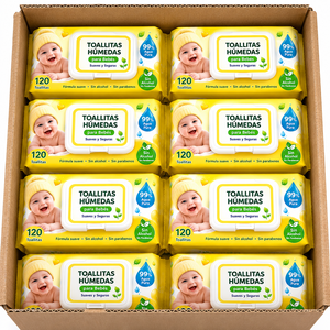 Toallitas Húmedas para Bebé, 99% Agua, Piel Sensible, Hipoalergénicas, Logotipo Personalizado OEM - Product Image 1