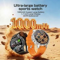 Montre connectée K77 en alliage de zinc durable, batterie OEM 1000 mAh, plus de 100 modes sportifs, appels, montre connectée sportive pour hommes et femmes