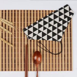 Sac de rangement portable pour couverts de voyage – Housse en coton et lin anti-poussière pour baguettes, couteau, fourchette, cuillère – Design élégant - Product Image 4