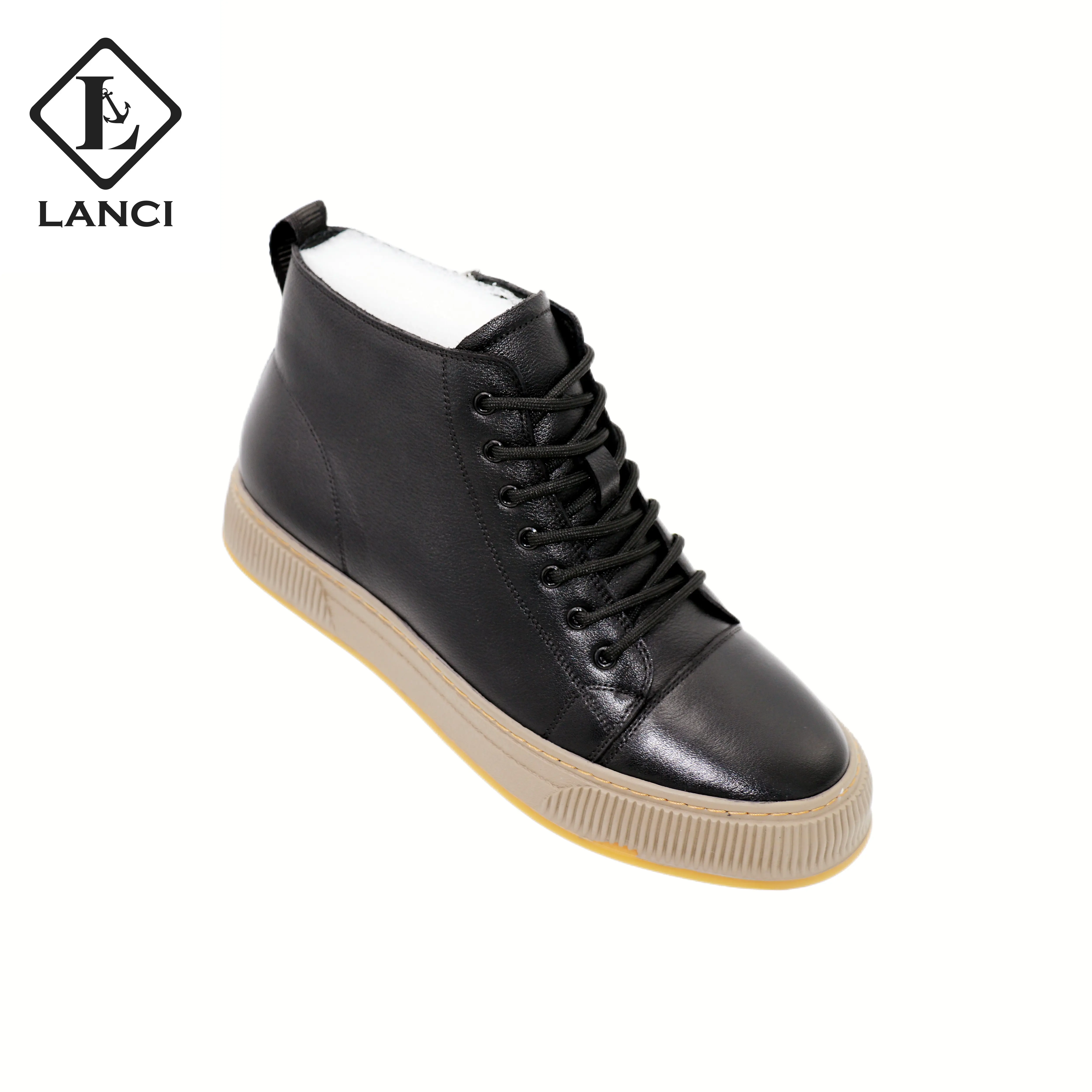 LANCI 2022 factory Wholesale custom OEM fashion Zipper short boots for men Outdoor
