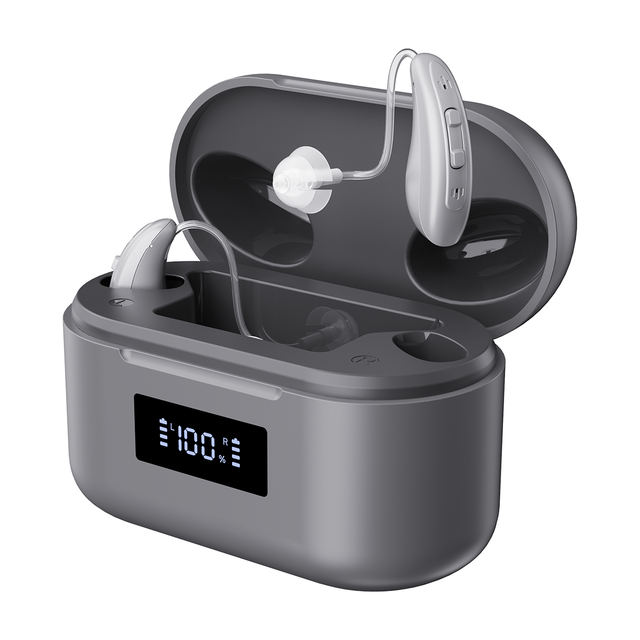 JINGHAO D26AT Digital Rechargeable Bte Over-the-counter Otc Hearing Aids for Mild to Moderate Hearing Loss