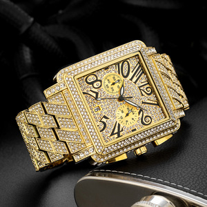 Nouvelle montre numérique carrée multifonction étanche entièrement sertie de diamants 2026 - Product Image 6