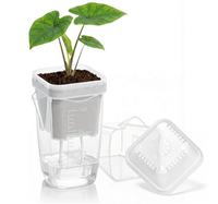 Pot Pembibitan Self Watering Baru 2.6 inci dengan Lubang Drainase, Plastik Transparan Ramah Lingkungan, Pot Tanaman Mini untuk Bibit Bunga