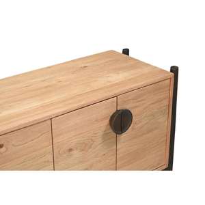 ตู้ไม้มะม่วงธรรมชาติดีไซน์หรูหราตู้สีน้ำตาลห้องครัวในโรงแรมบาร์ห้องนั่งเล่น - Product Image 4