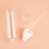 Vente en gros de bouteilles cosmétiques en PET personnalisées flacons à pompe transparents à brume fine et à lotion avec bouchon sans poussière