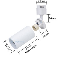 Spot encastré sur rail GU10, éclairage sur rail réglable, coque blanche, pour magasin, boutique, centre commercial, supermarché