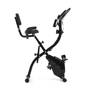 Logotipo personalizado fitness dobrável, logotipo personalizado, uso doméstico, bicicleta para exercício x-bike com suporte para tablet e tela