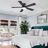 TSINYE Ventilateur de plafond avec lumière Ventilateur de plafond avec lumière et télécommande Ventilateur de plafond silencieux Nickle 6 vitesses pour la maison