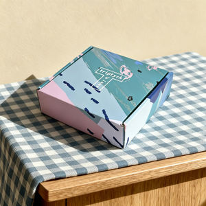 Boîte cadeau luxueuse en carton ondulé avec logo personnalisé, emballage en carton recyclé pour chaussures et <span class=keywords><strong>sous</strong></span>-vêtements, idéale pour l'expédition, avantage UV - Product Image 2