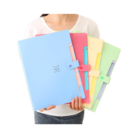 Nouvelle Pochette de rangement extensible décorative à 5 compartiments, classeur accordéon en PP, format A4, porte-documents scolaire