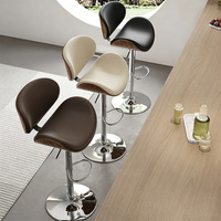 Tabouret de bar de luxe haut de gamme en fer – Hauteur réglable, pivotant, avec structure en bois, idéal pour îlots de cuisine, comptoirs, stands de caisse