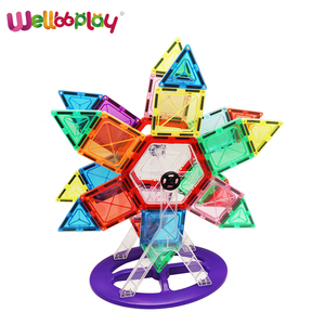 Wellbbplay Divertidos Bloques de Construcción Magnéticos de 50 Piezas con Rueda de <span class=keywords><strong>la</strong></span> Fortuna - Juguete Educativo de Construcción para Niños de 5 <span class=keywords><strong>a</strong></span> 7 <span class=keywords><strong>A</strong></span>ños - Product Image 4