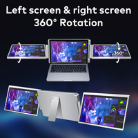 2.5K Portable Monitor with Dual 16 inch Laptop Screen Extender 16:10 Triple Monitor for Gaming Computer PC Plug and Play