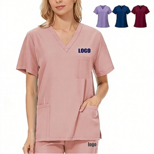 Ensembles de Jogging Unisexe en Tissu Éponge Polyester/Rayonne, Thermocollés, avec Logo Personnalisé, Qualité Médicale, Respirants, OEM, Uniformes de Travail pour Hôpital - Product Image 2