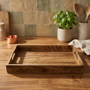 Couleur Bois naturel Lisse Surface Dessert Servant De Plateau En Bois - Product Image 3