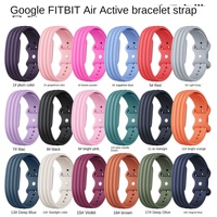 Compatible avec les bracelets intelligents Google Fit et Fitbit Air, bracelet en silicone au toucher doux avec boucle à ardillon, style sportif