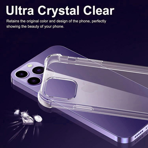 Pour <span class=keywords><strong>Iphone</strong></span> 16 étui antichoc, 1.5mm Transparent cristal clair Tpu pare-chocs étui de téléphone pour <span class=keywords><strong>iPhone</strong></span> 11 12 13 14 15 16 17 Pro Max - Product Image 5
