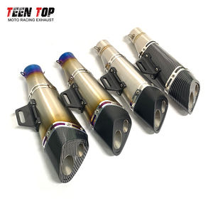 Silencieux d'échappement de moto universel à double sortie pour MT25 FZ8 FZ6N ZX25R R3 R6 Ninja650 GW250 - Product Image 2