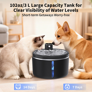 Fontaine à eau pour chat sans fil, rechargeable, écologique, élégante, portable, distributeur d'eau et bol d'alimentation pour animaux de compagnie - Product Image 6