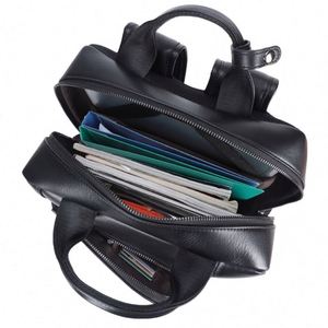 Thiết Kế Mới Anh Da Chính Hãng Máy Tính Xách Tay Ba Lô <span class=keywords><strong>Softback</strong></span> Kinh Doanh Túi Màu Đen Thời Trang Máy Tính Trường Ba Lô Cho Nam Giới Phụ Nữ - Product Image 2