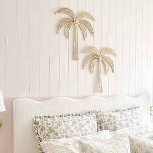 Adorno de Pared de Ratán con Forma de Árbol de Coco, Hecho a Mano, Decoración para el Hogar, Sala de Estar, Dormitorio - Product Image 2
