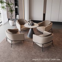Fauteuil simple de style nordique moderne, mobilier de luxe léger pour la maison, idéal pour table basse, chambre d'hôtel, exposition, négociation