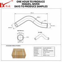 Tuyau coudé en silicone à 45 degrés pour tuyau d'air de suralimentation d'intercooler, tuyau turbo en silicone renforcé de fibres résistant à la chaleur, noir