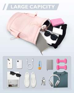 Wholesale Custom Sports <b>Backpacks</b> Logo Lightweight <b>Drawstring</b> Gym Bag with Separated Wet Pocket - Product Image 6