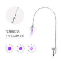 Lámpara UV Profesional para Extensión de Pestañas, Lámpara LED UV de Curado con Montaje en Mesa, Apertura Ajustable, Equipo de Salón de Belleza