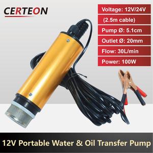 <span class=keywords><strong>Pompe</strong></span> Diesel Portable 30L/Min 12V 24V <span class=keywords><strong>Pompe</strong></span> Électrique Submersible avec Câble 2.5m pour Machine <span class=keywords><strong>pompe</strong></span> diesel - Product Image 2