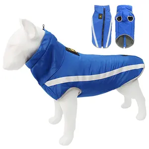 Одежда для домашних животных для Тедди Аляскинский золотистый ретривер Акита осенне-зимний светоотражающий жилет безопасности Французский Бульдог собака и кошка ткань