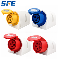 Prise et Fiche Industrielles SFE Deuxième Génération IP44 IP67 16A 32A 63A 125A 220-415V 6H 2P+E 3/4/5 Broches