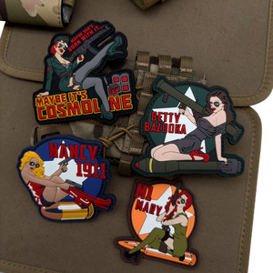 Insignia Táctica Retro Europea Americana para Brazalete de <span class=keywords><strong>Bikini</strong></span>, Etiqueta de Goma con Diseño Personalizado en Relieve 3D, Protección Ambiental - Product Image 3